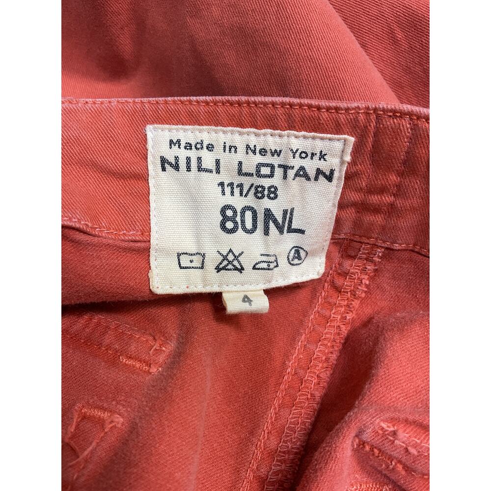 Nili Lotan Utility Orange Jenna Pants Size 4 - Picture 3 of 4